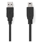 Nedis USB A naar Mini USB kabel | 1 meter | USB 2.0 (Zwart) CCGT60300BK10 N010202036 - 2