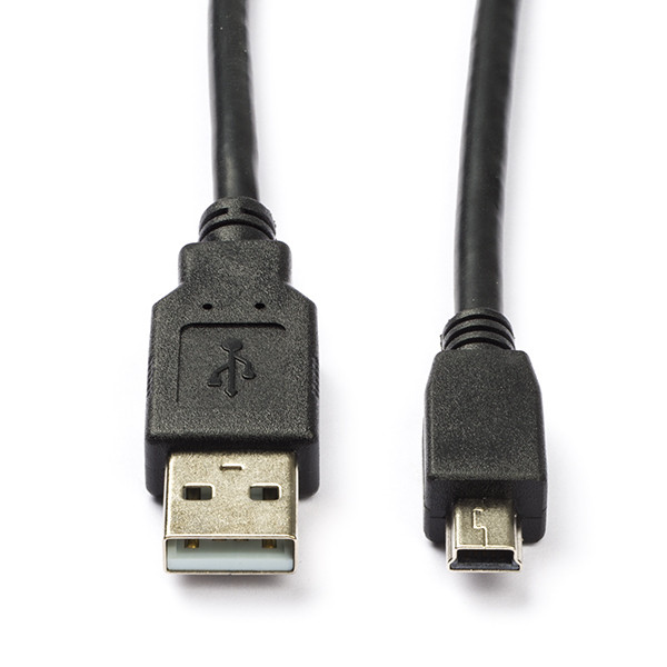 zadel Fractie overdracht USB A naar Mini USB kabel | 3 meter | USB 2.0 (100% koper, Zwart)