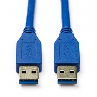 Nedis USB A naar USB A kabel | 1 meter | USB 3.0 (100% koper, Blauw) CCGL61000BK10 CCGP61000BU10 N010208000 - 1