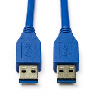 Nedis USB A naar USB A kabel | 1 meter | USB 3.0 (100% koper, Blauw) CCGL61000BK10 CCGP61000BU10 N010208000 - 
