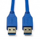 Nedis USB A naar USB A kabel | 1 meter | USB 3.0 (100% koper, Blauw) CCGL61000BK10 CCGP61000BU10 N010208000