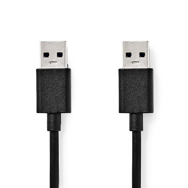 Nedis USB A naar USB A kabel | 1 meter | USB 3.0 (Vertind koper) CCGB61000BK10 K070601074 - 1