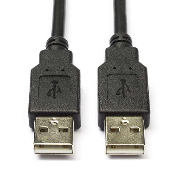 USB naar A kabel | 2 meter | USB koper, Zwart)