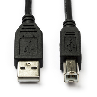 Nedis USB A naar USB B kabel | 0.5 meter | USB 2.0 (100% koper) CCGL60100BK05 K010204023 - 