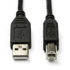Nedis USB A naar USB B kabel | 0.5 meter | USB 2.0 (100% koper) CCGL60100BK05 K010204023