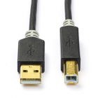 Nedis USB A naar USB B kabel | 2 meter | USB 2.0 (100% koper, Verguld) CCBP60100AT20 K070601048 Nedis USB A naar USB B kabel | 2 meter | USB 2.0 (100% koper, Verguld) CCBP60100AT20 K070601048