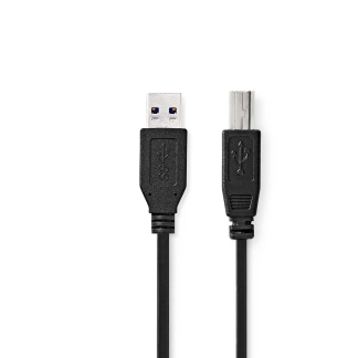 Nedis USB A naar USB B kabel | 2 meter | USB 3.0 (100% koper) CCGB61100BK20 CCGL61100BK20 CCGP61100BU20 K070601075 - 1