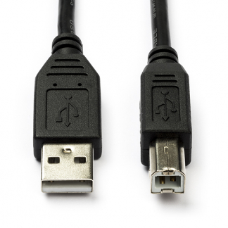 Nedis USB A naar USB B kabel | 5 meter | USB 2.0 (100% koper, Zwart) CCGL60100BK50 CCGP60100BK50 K010204021 - 