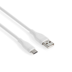 USB A naar USB C kabel | 1.5 meter | USB 2.0 (Vertind koper, Wit)