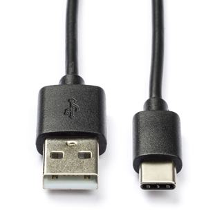 Nedis USB A naar USB C kabel | 1 meter | USB 2.0 (Vertind koper, Zwart) CCGB60600BK10 N010214015 - 