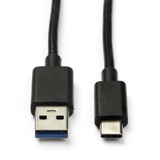 Nedis USB A naar USB C kabel | 1 meter | USB 3.0 (100% koper, Zwart) CCGL61600BK10 CCGP61600BK10 N010221006 - 