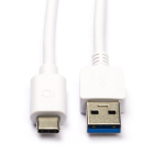 USB A naar USB C kabel | 1 meter | USB 3.1 (100% koper, Wit)