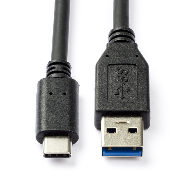 Vlak een andere Wig USB A naar USB C kabel | 1 meter | USB 3.1 (100% koper, Zwart) Nedis  Kabelshop.nl