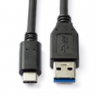 USB A naar USB C kabel | 1 meter | USB 3.1 (100% koper, Zwart)