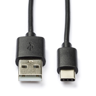 Nedis USB A naar USB C kabel | 2 meter | USB 2.0 (Vertind koper, Zwart) CCGB60600BK20 K010214317 - 