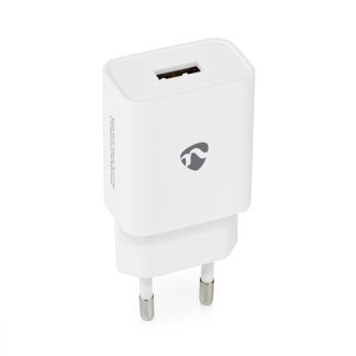 Nedis USB A oplader | Nedis | 1 poort (USB A, 12W, Wit) WCHAU242AWT WCHAU242AWTP K120300226 - 1