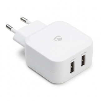 Nedis USB A oplader | Nedis | 2 poorten (USB A, 24W, Wit) WCHAU484AWT N120200049 - 1
