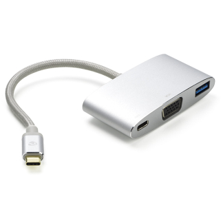 Nedis USB C docking station | Nedis (3 poorten, USB C, USB A, VGA) CCTB64760AL02 K010214151 - 