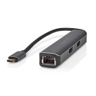 Nedis USB C docking station | Nedis (5 poorten, USB A, Ethernet, HDMI, 4K@30Hz) CCBW64210AT02 K120200095