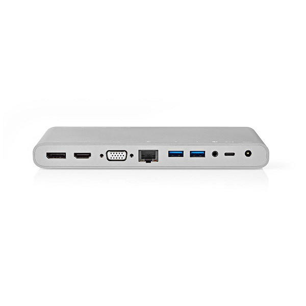 Nedis USB C docking station | Nedis (8 poorten, USB A, HDMI, VGA, Ethernet) CCTB64991AL02 K120200078 - 1