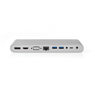 Nedis USB C docking station | Nedis (8 poorten, USB A, HDMI, VGA, Ethernet) CCTB64991AL02 K120200078 - 1