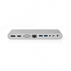 Nedis USB C docking station | Nedis (8 poorten, USB A, HDMI, VGA, Ethernet) CCTB64991AL02 K120200078
