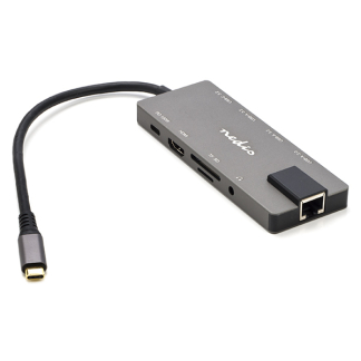Nedis USB C docking station | Nedis (USB C naar 2 x USB C en 3 x USB A, Busgevoed, HDMI Output, Power Delivery) CCBW64775AT02 K170108314 - 1