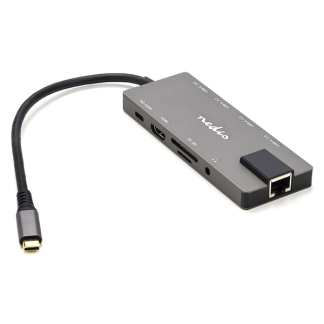 Nedis USB C docking station | Nedis (USB C naar 2 x USB C en 3 x USB A, Busgevoed, HDMI Output, Power Delivery) CCBW64775AT02 K170108314 - 