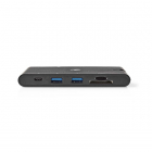 Nedis USB C docking station - Nedis (9 poorten, HDMI, VGA, Power Delivery) TCARFD200BK K120200070 Nedis USB C docking station - Nedis (9 poorten, HDMI, VGA, Power Delivery) TCARFD200BK K120200070