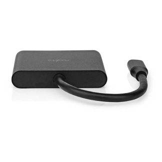 Nedis USB C docking stations | Nedis | 0.1 meter (USB C, USB A, HDMI, Zwart) CCGB64770BK01 K010214335 - 2