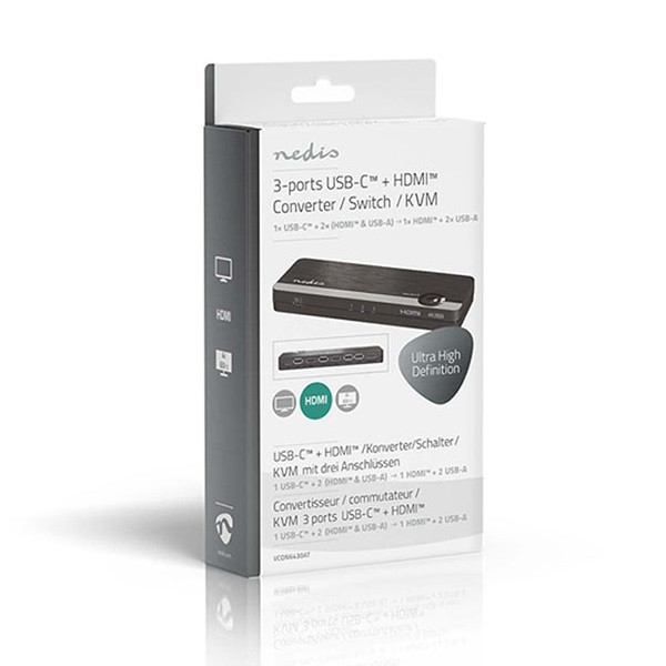 Nedis USB C docking stations | Nedis (4K@60Hz, HDMI, USB A, USB C) VCON6430AT A020100067 - 3