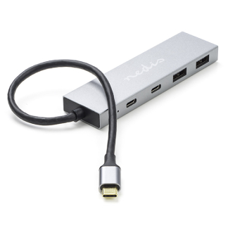 Nedis USB C hub | Nedis (USB C naar 2 x USB A en 2 x USB C, Busgevoed) UHUBU3450AT K120200088 - 