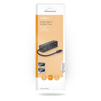 Nedis USB C hub | Nedis (USB C naar 3 x USB A, Micro SD en SD, Busgevoed) CCGB60250BK01 K120200104 - 10
