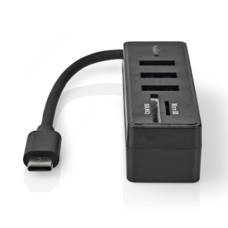 Nedis USB C hub | Nedis (USB C naar 3 x USB A, Micro SD en SD, Busgevoed) CCGB60250BK01 K120200104 - 4