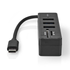 Nedis USB C hub | Nedis (USB C naar 3 x USB A, Micro SD en SD, Busgevoed) CCGB60250BK01 K120200104 - 4