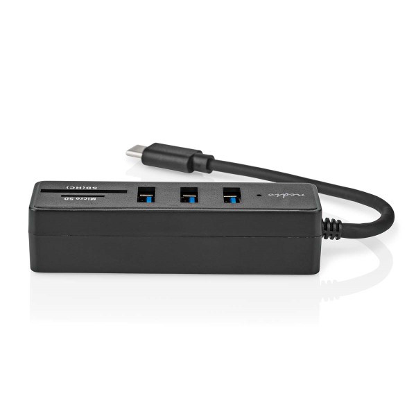 Nedis USB C hub | Nedis (USB C naar 3 x USB A, Micro SD en SD, Busgevoed) CCGB60250BK01 K120200104 - 5