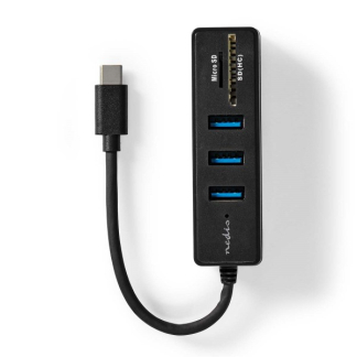 Nedis USB C hub | Nedis (USB C naar 3 x USB A, Micro SD en SD, Busgevoed) CCGB60250BK01 K120200104 - 6