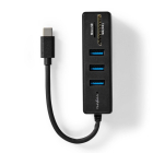 Nedis USB C hub | Nedis (USB C naar 3 x USB A, Micro SD en SD, Busgevoed) CCGB60250BK01 K120200104 - 6