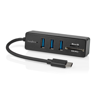 Nedis USB C hub | Nedis (USB C naar 3 x USB A, Micro SD en SD, Busgevoed) CCGB60250BK01 K120200104 - 8