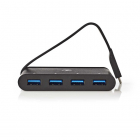 Nedis USB C hub | Nedis (USB C naar 4 x USB A, Busgevoed) TCARF200BK K120200071 Nedis USB C hub | Nedis (USB C naar 4 x USB A, Busgevoed) TCARF200BK K120200071