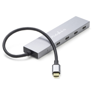 Nedis USB C hub | Nedis (USB C naar 4 x USB C, Busgevoed, Power Delivery) UHUBU3470AT K120200089 - 