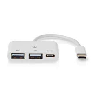 Nedis USB C hub | Nedis (USB C naar USB C en 2 x USB A, Busgevoed) CCGB64785WT01 K120200097 - 1