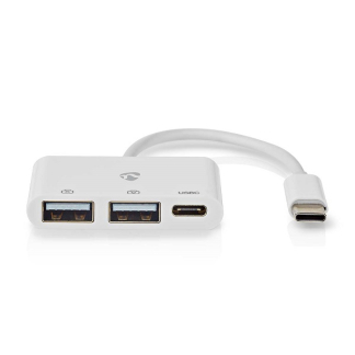 Nedis USB C hub | Nedis (USB C naar USB C en 2 x USB A, Busgevoed) CCGB64785WT01 K120200097 - 