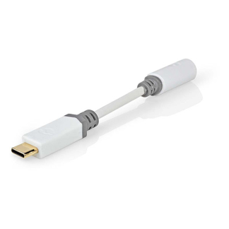 Nedis USB C naar 3.5 mm jack adapterkabel | M ↔ V | Nedis | 10 cm (Verguld, Wit) CCBW65950WT01 K010411300 - 4