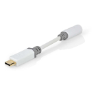 Nedis USB C naar 3.5 mm jack adapterkabel | Nedis | 10 cm (Verguld, Wit) CCBW65950WT01 K010411300 - 4