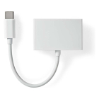 Nedis USB C naar 3x jack 3.5 mm adapterkabel | Nedis | 0.1 meter (Stereo) CCGB65900WT01 CCGP65900WT01 K010214294 - 3