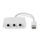 Nedis USB C naar 3x jack 3.5 mm adapterkabel | Nedis | 0.1 meter (Stereo) CCGP65900WT01 K010214294