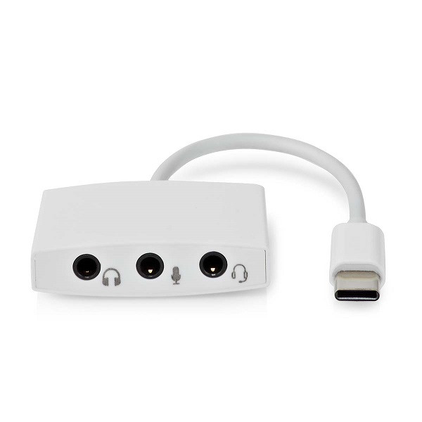 Nedis USB C naar 3x jack 3.5 mm kabel | M ↔ V | Nedis | 0.1 meter (Stereo) CCGB65900WT01 CCGP65900WT01 K010214294 - 1