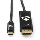 Nedis USB C naar DisplayPort kabel | Nedis | 2 meter (4K@60Hz) CCGL64352BK20 CCGP64352BK20 K010214292