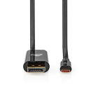 Nedis USB C naar DisplayPort kabel | Nedis | 2 meter (8K@30Hz, USB C, Power delivery) CCGL64355BK20 CCGP64355BK20 K010214299